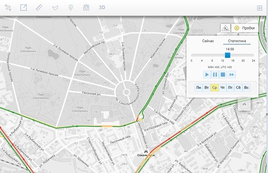 Дорожные перекрытия Москвы теперь и на геопортале RuMap