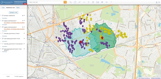 Геопортал RuMap: добавлена возможность геокодирования данных, загруженных пользователем