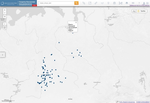 RuMap: ведется актуализация данных на Уральский федеральный округ