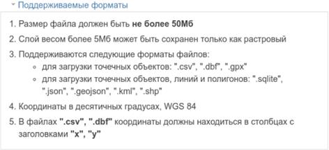 Геопортал RuMap: добавлена возможность геокодирования данных, загруженных пользователем