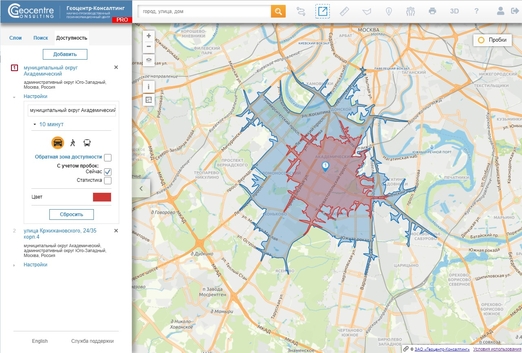 Геопортал «RUMAP» версии 2.9 предлагает новые возможности для геомаркетингового анализа