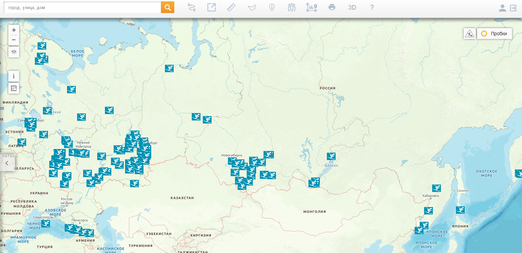 Горнолыжные спуски на портале RuMap.ru от ЗАО «Геоцентр-Консалтинг»