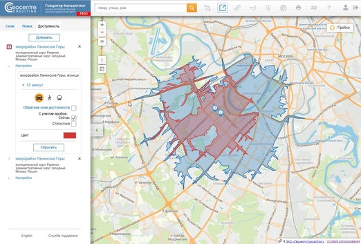 Геопортал «RUMAP» версии 2.9 предлагает новые возможности для геомаркетингового анализа
