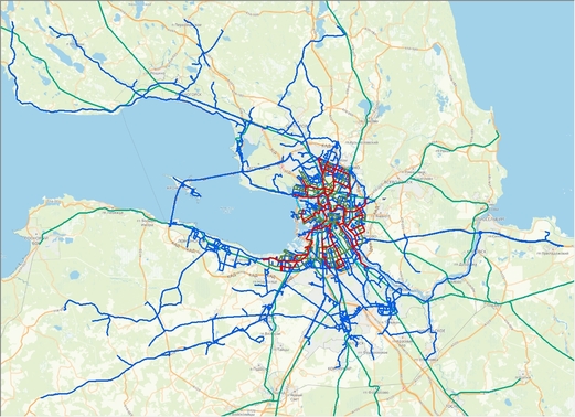 Общественный транспорт в Едином графе движения базы данных «RuMap»