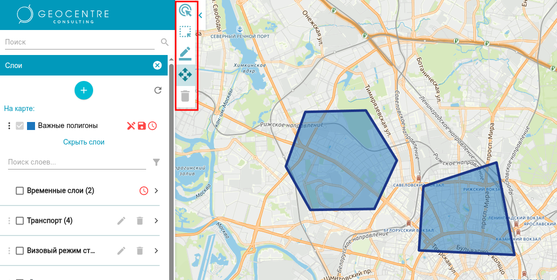 создание, редактирование слоев на геопортале RuMap